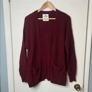 Hollister Women's Deep Red Cardigan